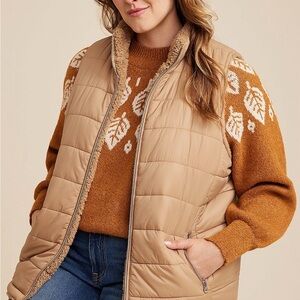 Maurice’s Reversible Faux Sherpa Vest
